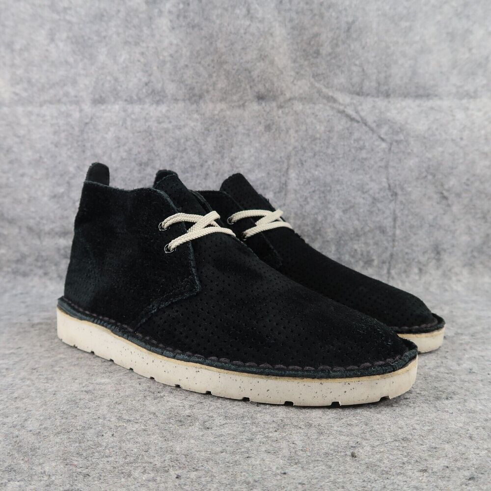 Clarks Shoes Womens 8.5 Desert Boot Chukka Leather Originals Black Mid Sneaker